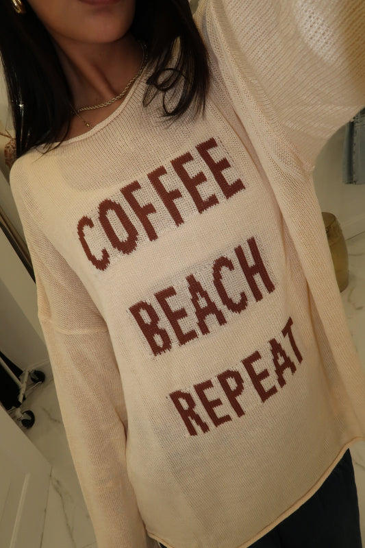 Coffee Beach Repeat Coverup Top